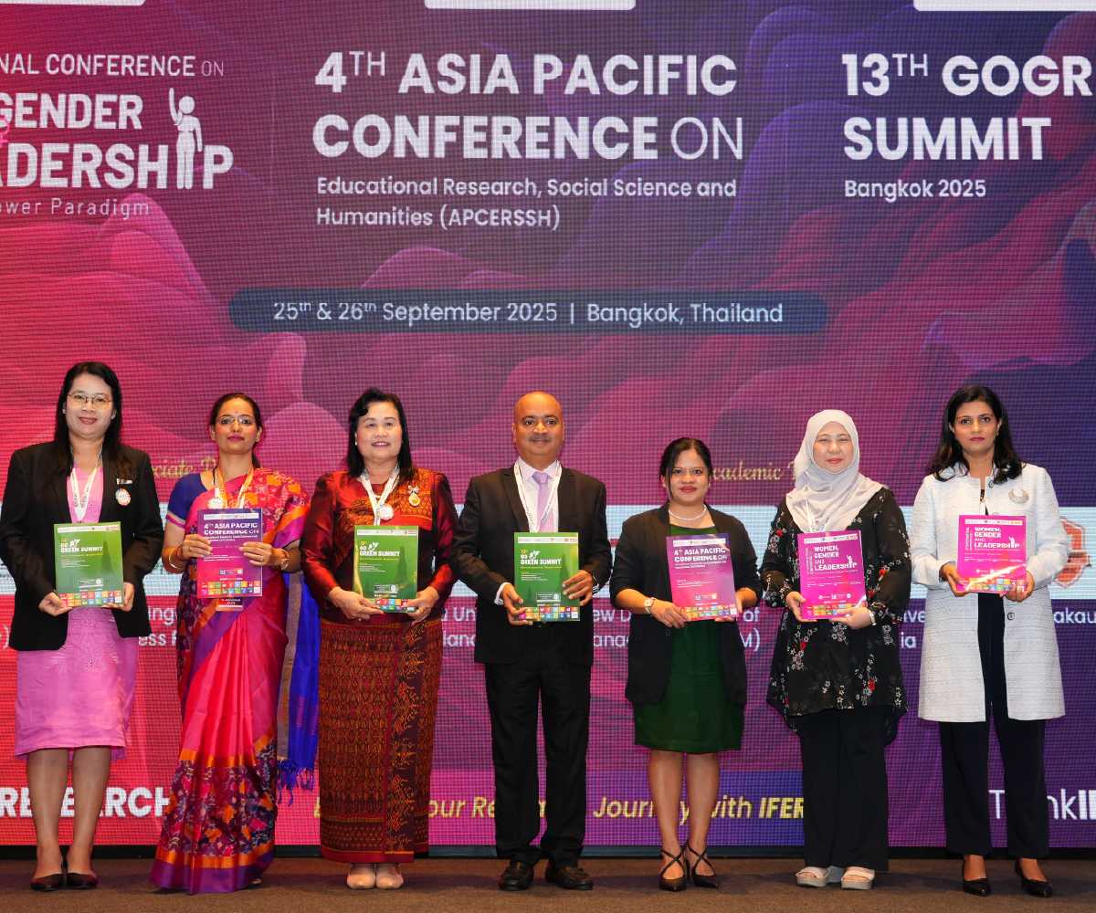 A speaker addressing the conference