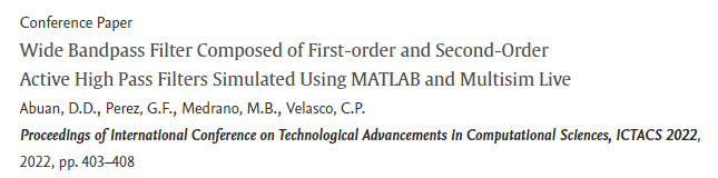 Scopus record for a paper published from a previous conference